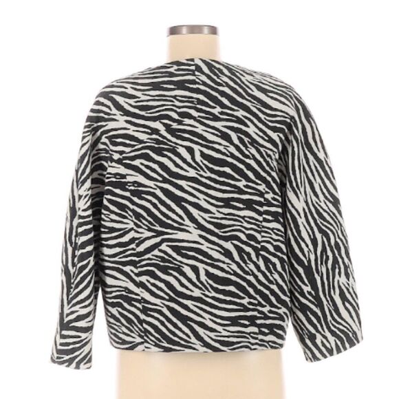 Chico's Zebra-Print Jacquard Jacket‎ Size Medium - Picture 5 of 7